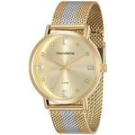 Relógio Mondaine Feminino Dourado/Prata 76698lpmvbe3