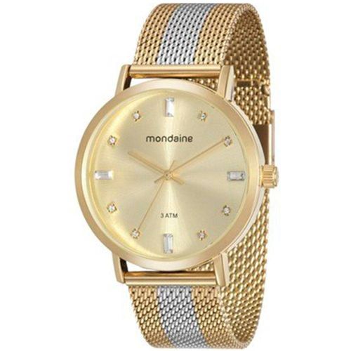 Relógio Mondaine Feminino Dourado/prata 76698lpmvbe3