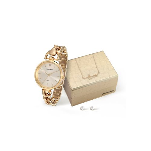 Relógio Mondaine Feminino Kit Semijóia 76606lpmvdm1k1