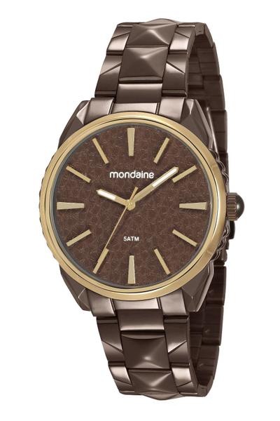 Relogio Mondaine Feminino Marrom a prova dagua 53752LPMVME4