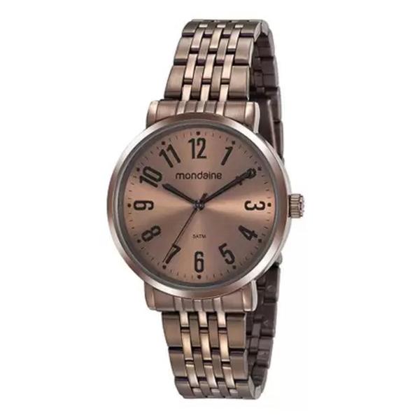 Relogio Mondaine Feminino Marrom analogico a prova dagua 32107LPMVME3