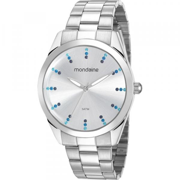 Relógio Mondaine Feminino Prata 53672L0MVNE3 Analógico 5 Atm Cristal Mineral Tamanho Grande