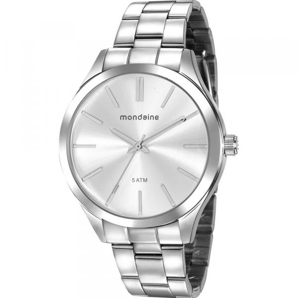 Relógio Mondaine Feminino Prata 76730L0MVNE1 Analógico 5 Atm Cristal Mineral Tamanho Grande