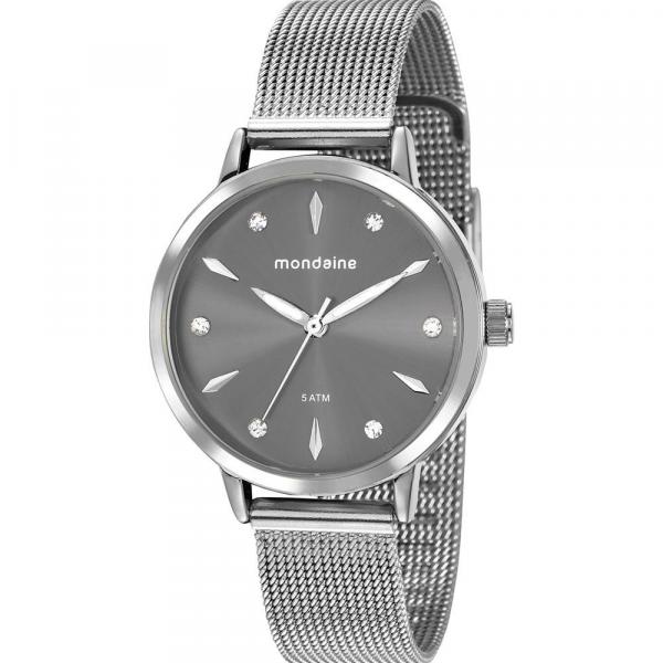 Relógio Mondaine Feminino Prata 76733L0MVNE2 Analógico 5 Atm Cristal Mineral Tamanho Médio