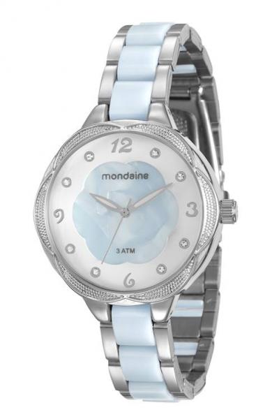 Relógio Mondaine Feminino Prata e Azul 76671l0mvne1