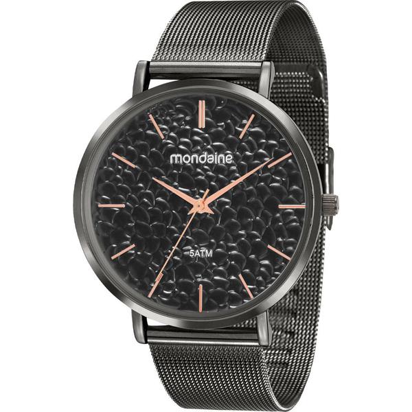 Relógio Mondaine Feminino Preto 53764LPMVSE1 Analógico 5 Atm Cristal Mineral Tamanho Grande