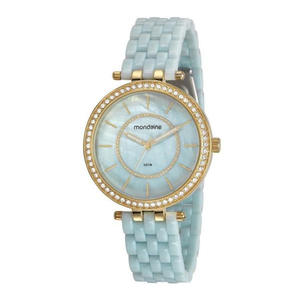 Relogio Mondaine Feminino Ref: 53664lpmvde1 Acetato Azul Claro