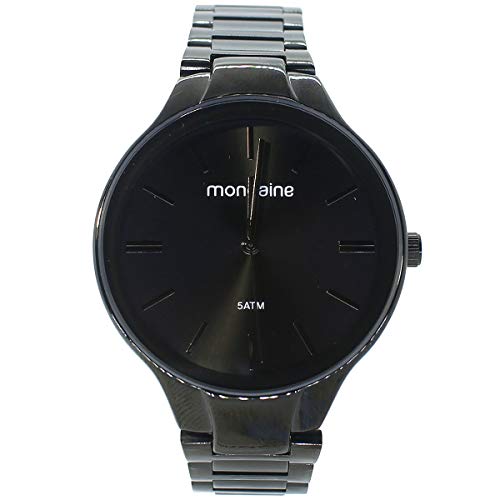 Relogio Mondaine Feminino Ref: 53759lpmvpe2 All Black + Semijóia