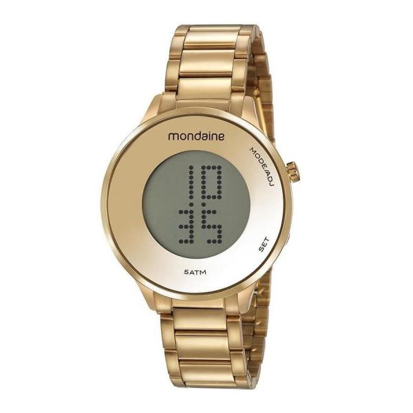 Relogio Mondaine Feminino Ref: 53786lpmvde1 Digital Slim Dourado