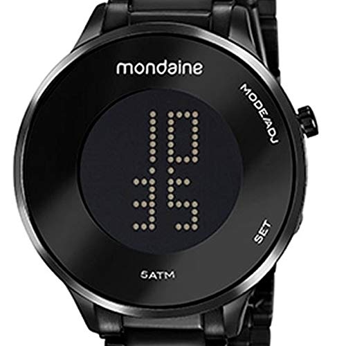 Relogio Mondaine Feminino Ref: 53786lpmvpe3 Digital Slim Black