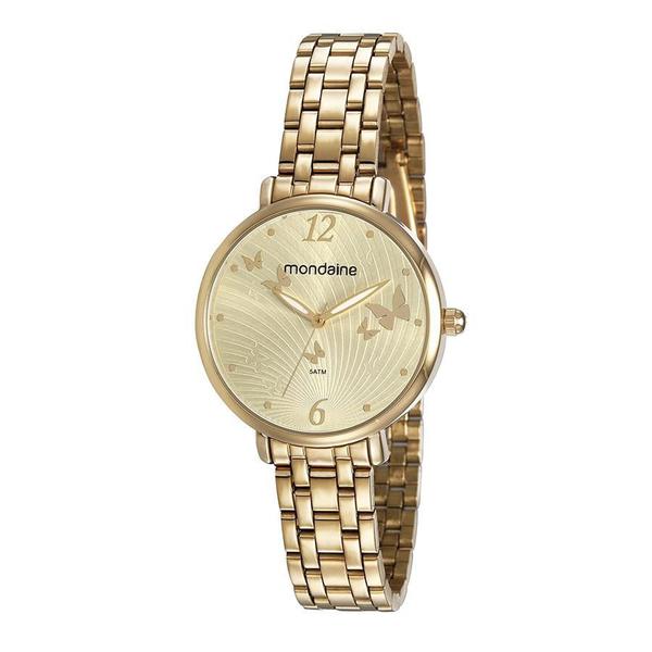 Relogio Mondaine Feminino Ref: 53826lpmvde2 Borboleta Dourado