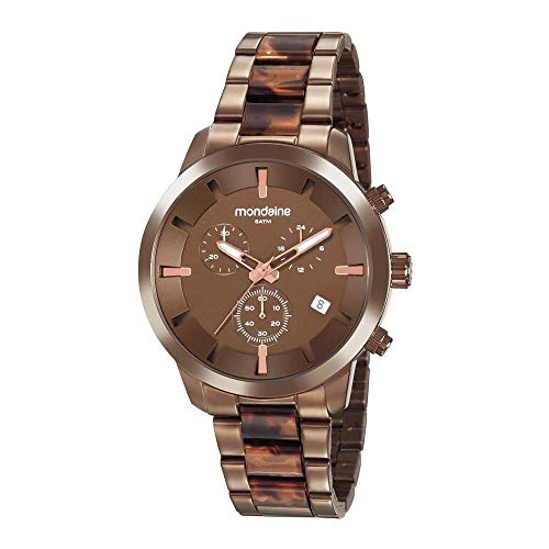 Relogio Mondaine Feminino Ref: 53874lpmvmf3 Cronógrafo Chocolate