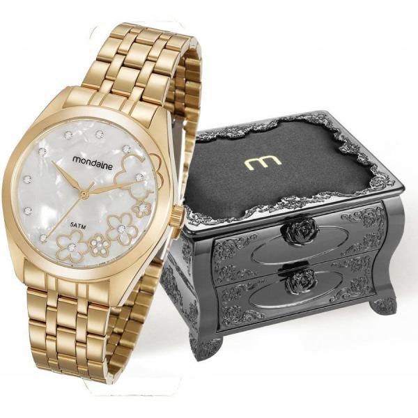 Relogio Mondaine Feminino Ref: 99164lpmvde1 Estojo Porta Joia