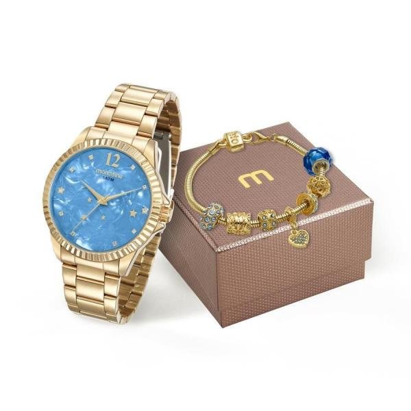 Relogio Mondaine Feminino Ref: 99128lpmkde3 Dourado + Semijóia