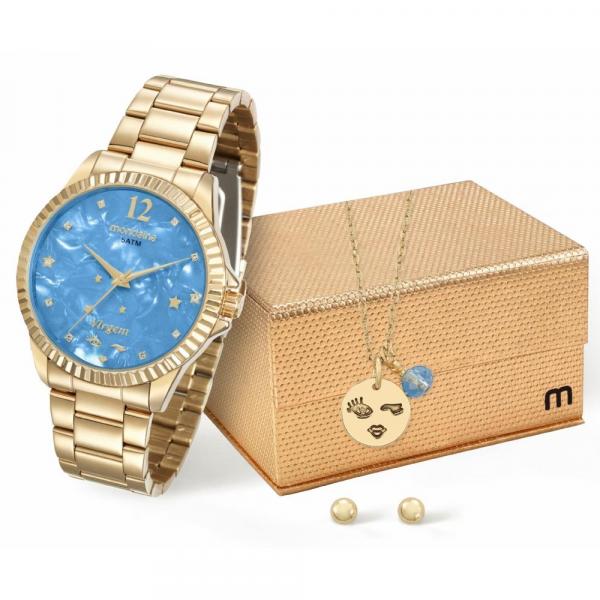 Relogio Mondaine Feminino Ref: 99128lpmkde3 Signo Virgem + Semijóia