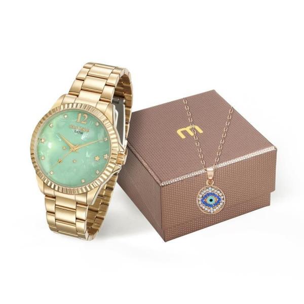 Relogio Mondaine Feminino Ref: 99128lpmkde1 Dourado + Semijóia