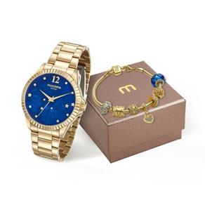 Relogio Mondaine Feminino Ref: 99129lpmkde3 Dourado + Semijóia