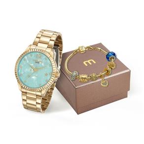 Relogio Mondaine Feminino Ref: 99129lpmkde1 Dourado + Semijóia