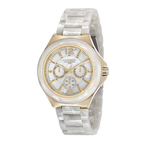 Relogio Mondaine Feminino Ref: 99331lpmvdf6 Multifunção Acetato Branco