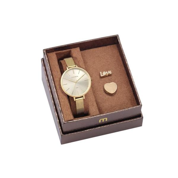 Relogio Mondaine Feminino Ref: 99422lpmkde1 Dourado + Berloque