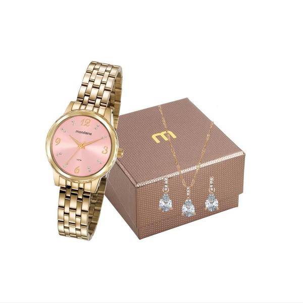 Relogio Mondaine Feminino Ref: 99358lpmkde8 Dourado + Semijóia