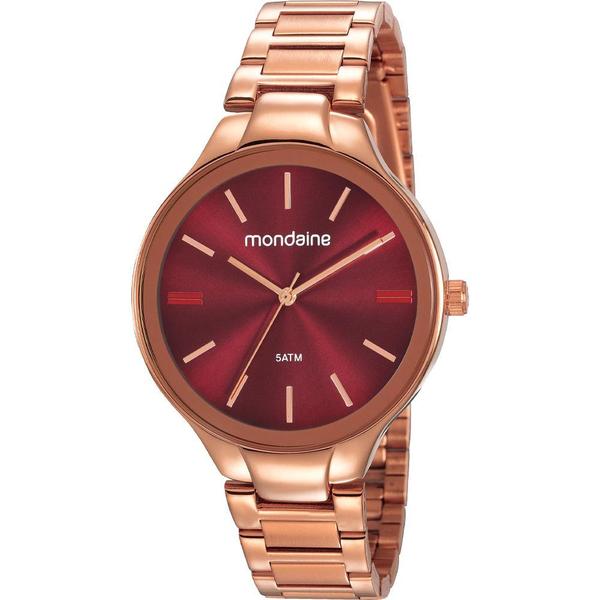 Relógio Mondaine Feminino Rosê 53759LPMVRE3 Analógico 5 Atm Cristal Mineral Tamanho Grande