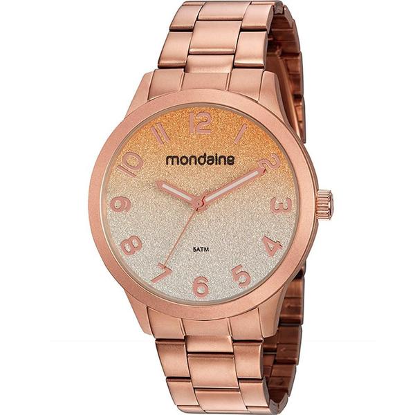 Relógio Mondaine Feminino Rosê 53785LPMVRE2 Analógico 5 Atm Cristal Mineral Tamanho Grande