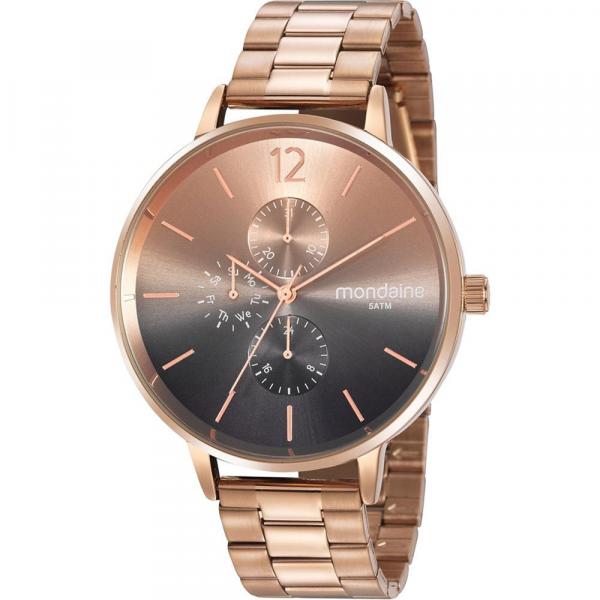 Relógio Mondaine Feminino Rosê 53875LPMVRE1 Analógico 5 Atm Cristal Mineral Tamanho Grande