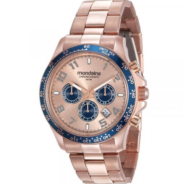 Relógio Mondaine Feminino Rosê Chronograph 78754LPMVRS1 Analógico 5 Atm Cristal Mineral