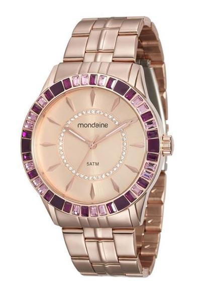 Relógio Mondaine Feminino Rosé com Cristais 78730lpmvra3