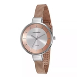 Relógio MONDAINE feminino rose/prata esteira 76597LPMVGE4