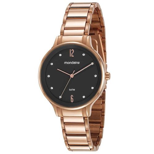 Relógio Mondaine Feminino Rosê Preto 53626lpmvre2