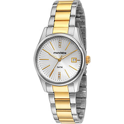 Relógio Mondaine Feminino Social - 78170LPMBBA2 - Cromado e Dourado