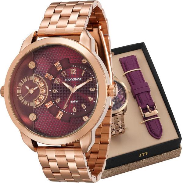 Relógio Mondaine Feminino Troca Pulseiras 76715LPMVRE3