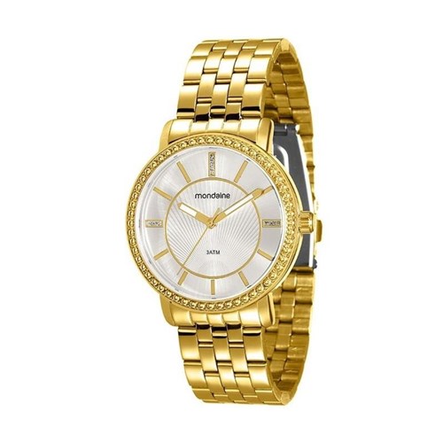 Relógio Mondaine Femino Dourado com Strass - 94746Lpmgde1