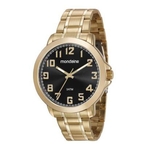 Relógio Mondaine Kit Masculino Dourado Com Números