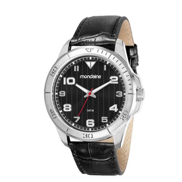 Relógio Mondaine Masculino 83449G0MVNH2 Couro Preto