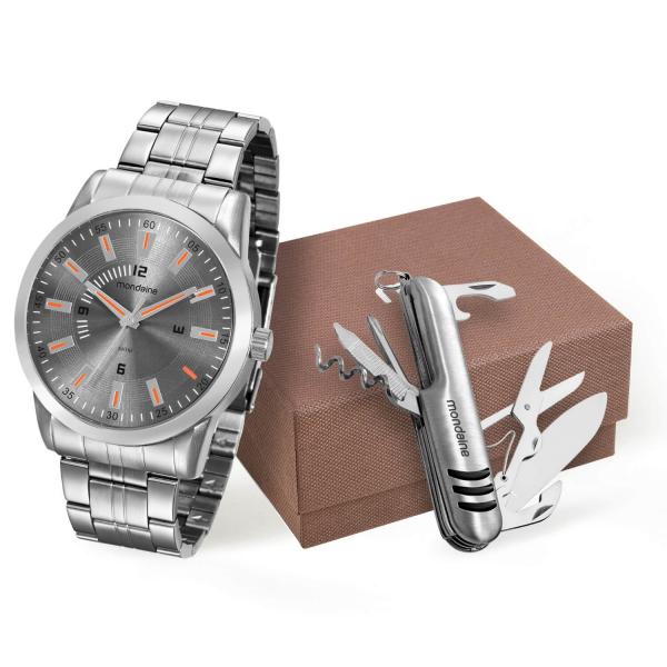 Relógio Mondaine Masculino - 99088g0mvne1k1 + Canivete