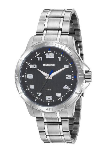 Relógio Mondaine Masculino Adulto Prata Feixo Metal 99467