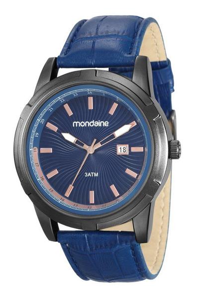 Relógio Mondaine Masculino Couro Azul 83361gpmvsh1