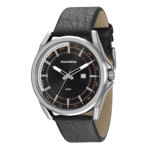 Relógio Mondaine Masculino Couro Preto 76632g0mvnh1