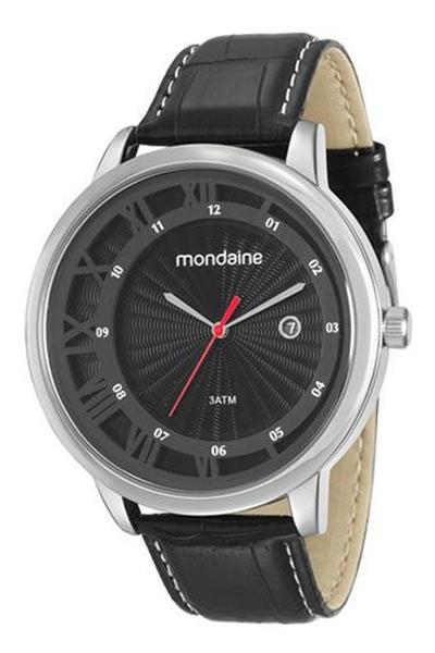 Relógio Mondaine Masculino Couro Preto 94792g0mvnh1