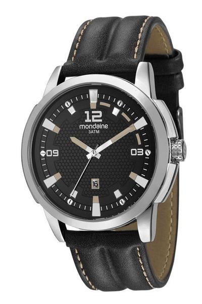 Relógio Mondaine Masculino Couro Preto 99137g0mvnh2