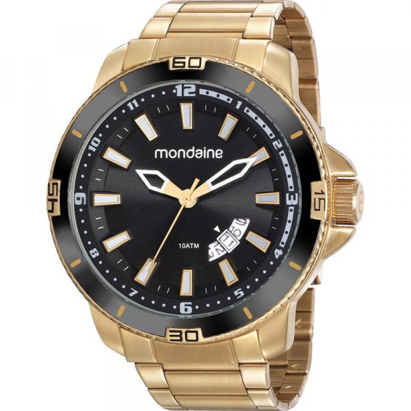 Relógio Mondaine Masculino Dourado 53788GPMVDS1 Analógico 10 Atm Cristal Mineral