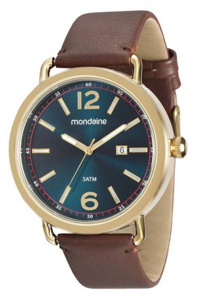 Relógio Mondaine Masculino Dourado e Azul 99153gpmvdh1