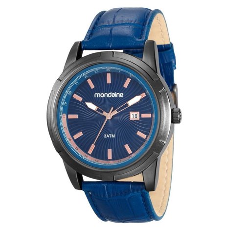 Relógio Mondaine Masculino em Couro Azul - 83361Gpmvsh1