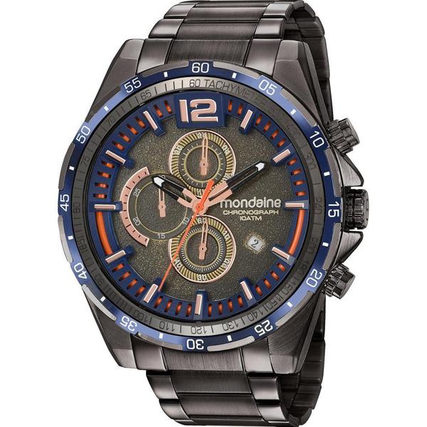 Relógio Mondaine Masculino Grafite 53753GPMVSS1 Analógico 10 Atm Cristal Mineral