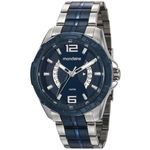 Relógio Mondaine Masculino Luxo Calendário Azul 100 Metros