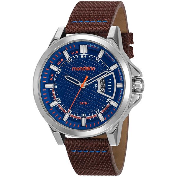 Relógio Mondaine Masculino Prata/Marrom 99333g0mvnj1