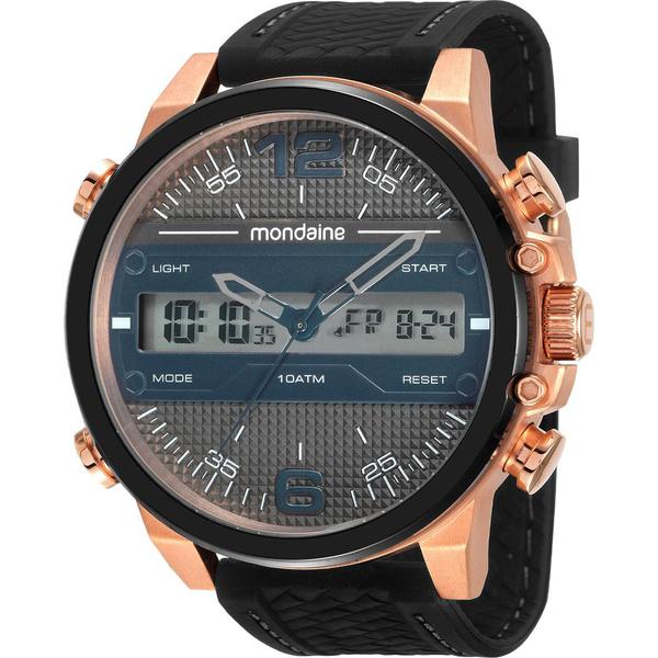 Relógio Mondaine Masculino Preto 53711GPMVII3 Automático 10 Atm Cristal Mineral